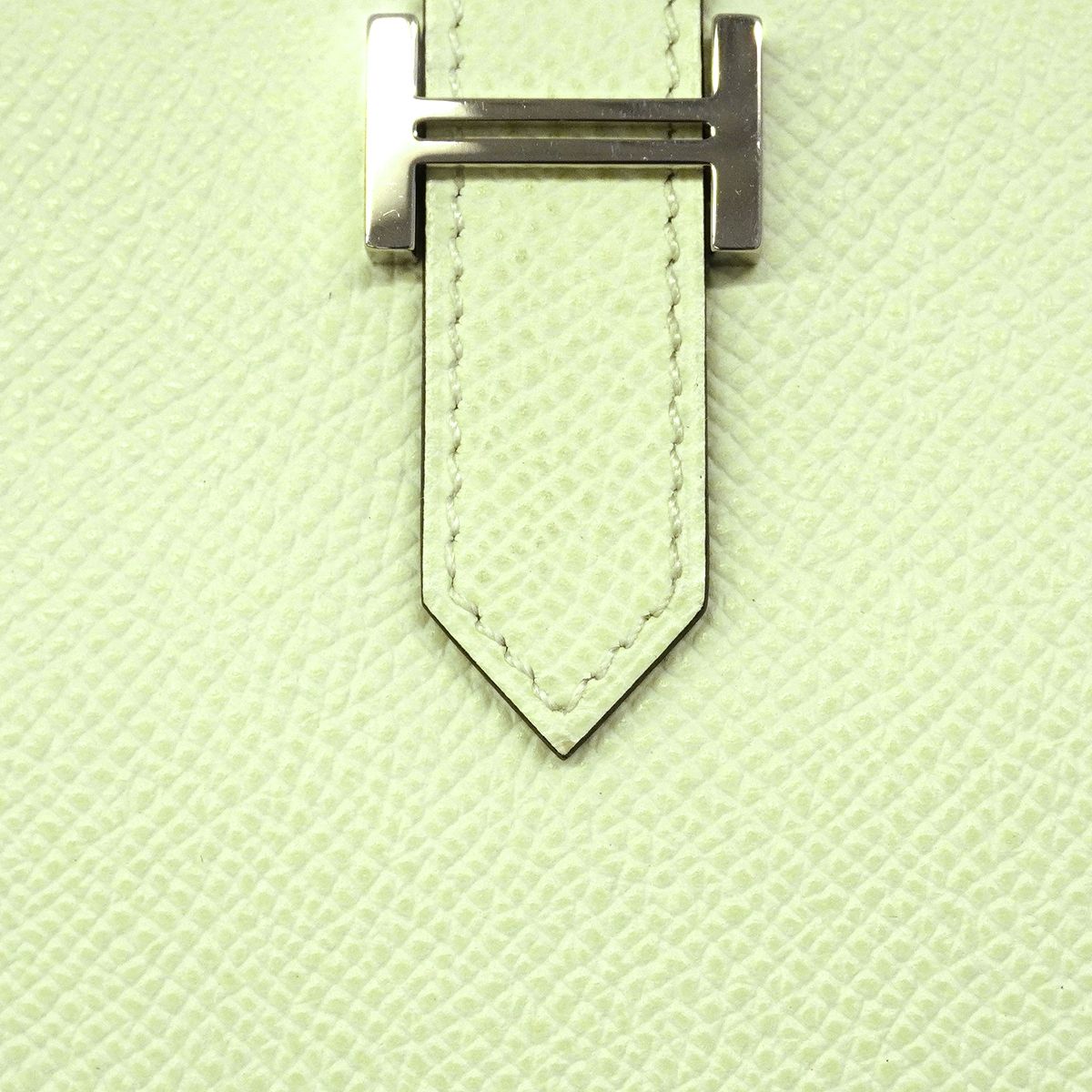 Hermes Wallet Bearn Souffle Verso Veau Epsom Vert Fizz Yucca Silver — view 8