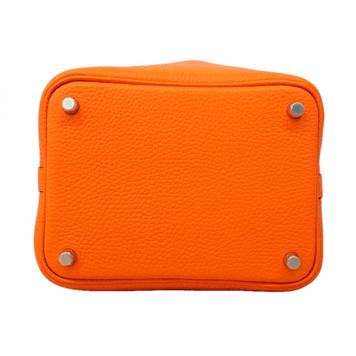 Hermes Handbag Picotin Lock Eclat PM Taurillon Clemence Swift Orange Minyan — view 3