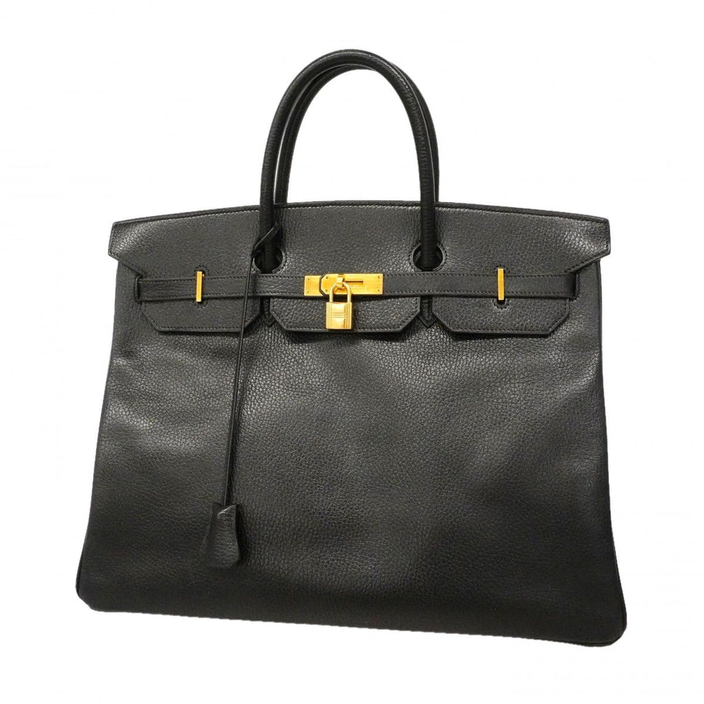 Hermes Handbag Birkin 40 Ardennes Black Gold