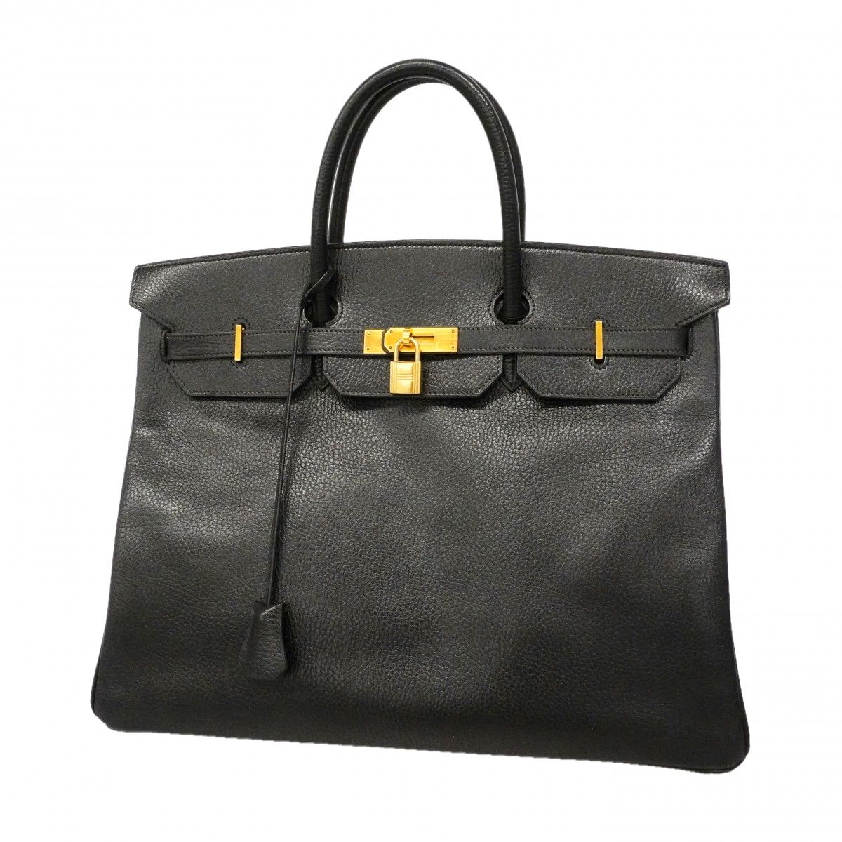 Hermes Handbag Birkin 40 Ardennes Black Gold