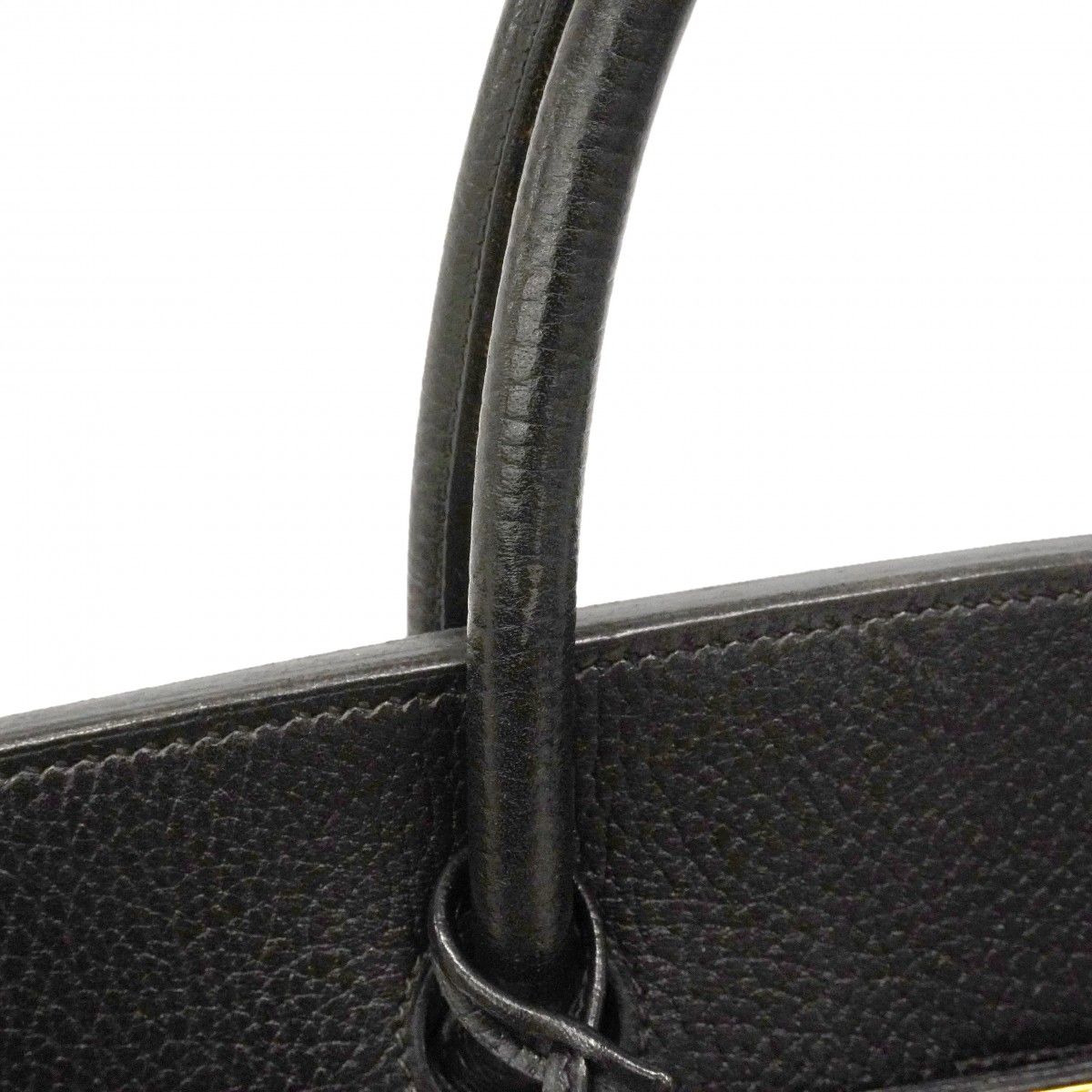 Hermes Handbag Birkin 40 Ardennes Black Gold — view 8