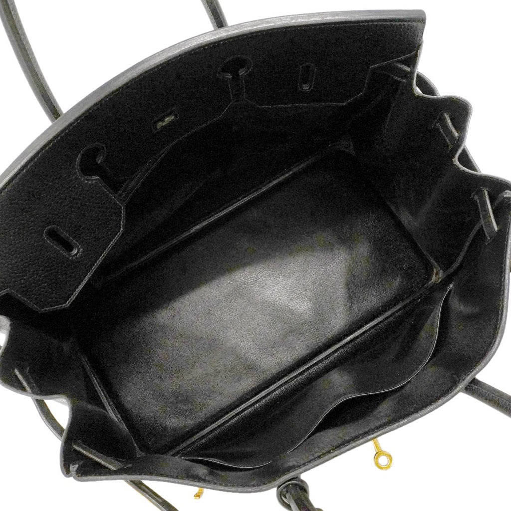 Hermes Handbag Birkin 40 Ardennes Black Gold — view 4
