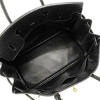 Hermes Handbag Birkin 40 Ardennes Black Gold — view 4