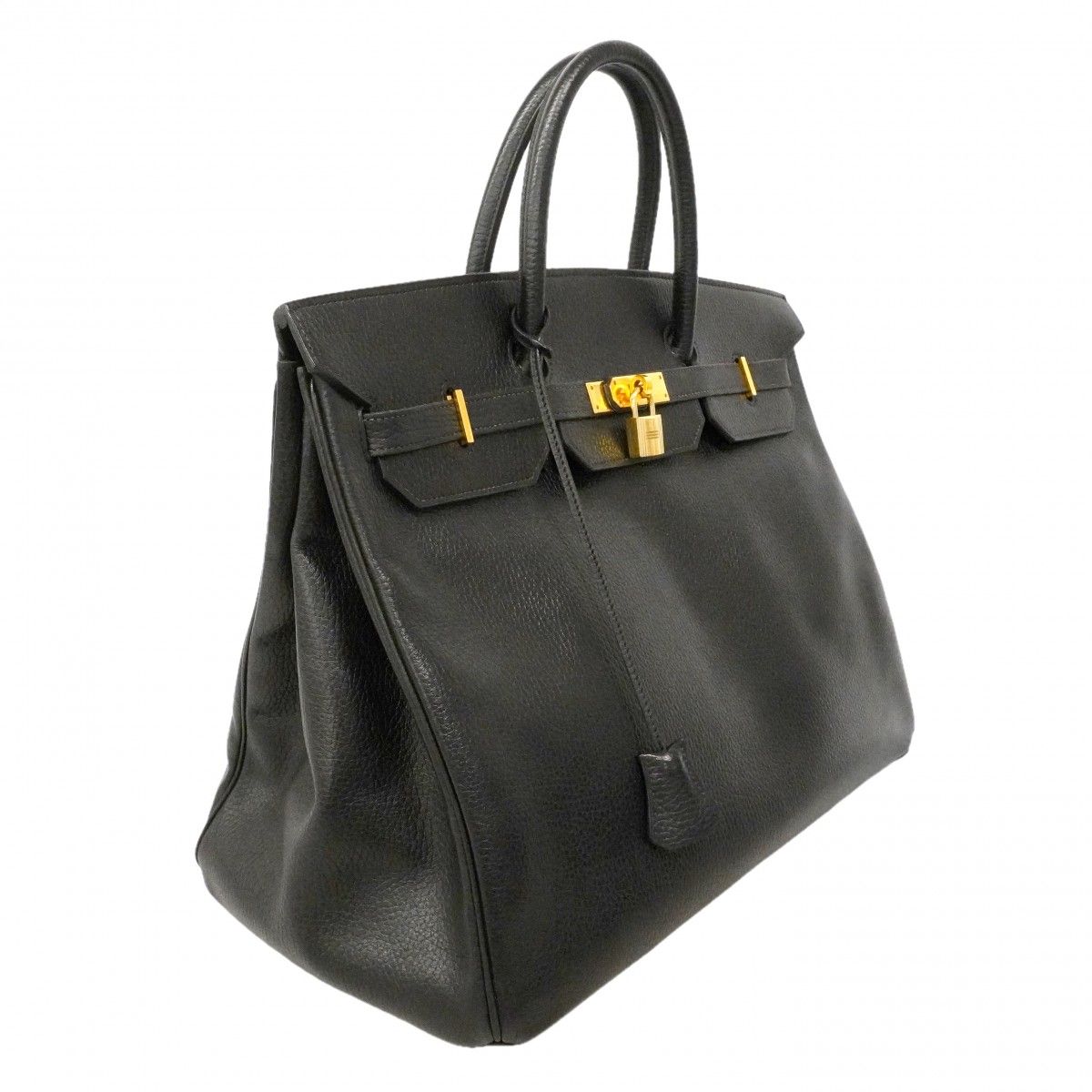 Hermes Handbag Birkin 40 Ardennes Black Gold — view 2