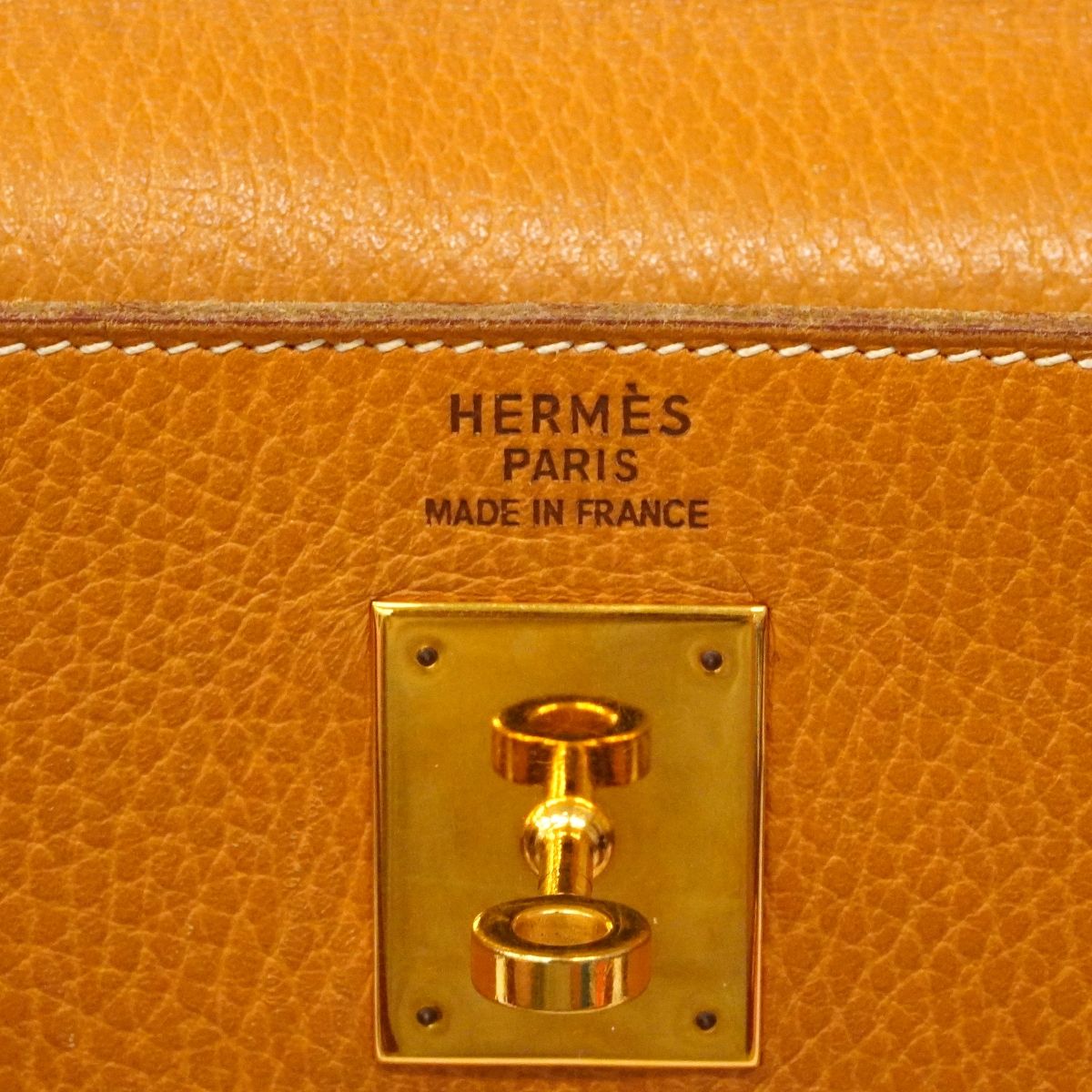 Hermes Handbag Kelly 40 Ardennes Natural Gold — view 5