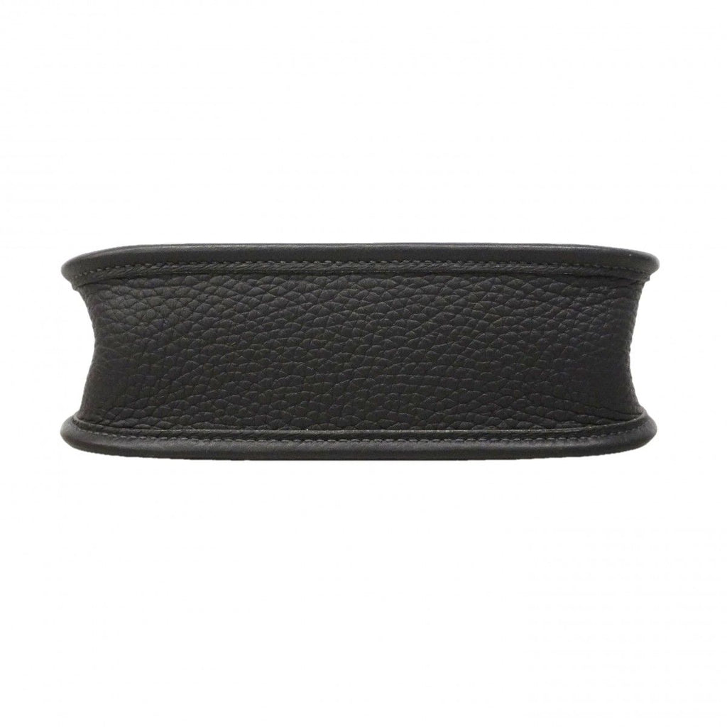 Hermes Shoulder Bag Evelyne TPM Taurillon Clemence Black Silver — view 3