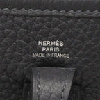 Hermes Shoulder Bag Evelyne TPM Taurillon Clemence Black Silver — view 5
