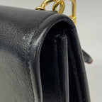 Gucci Shoulder Bag Rajah Leather Black Gold — view 7