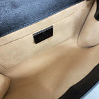 Gucci Shoulder Bag Rajah Leather Black Gold — view 4