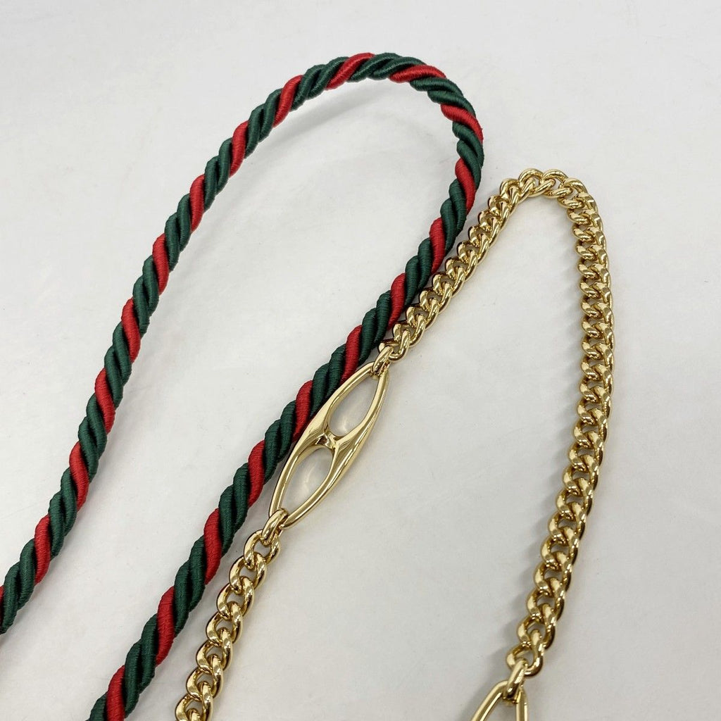 Gucci Shoulder Bag Rajah Leather Black Gold — view 8
