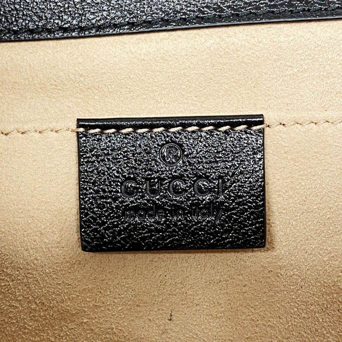 Gucci Shoulder Bag Rajah Leather Black Gold — view 5