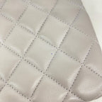 Chanel Wallet Quilted Lambskin Gray Silver — view 8