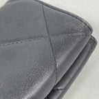 Chanel Trifold Wallet 19 Lambskin Gray Gold — view 6
