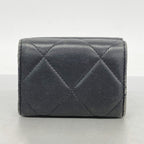 Chanel Trifold Wallet 19 Lambskin Gray Gold — view 8