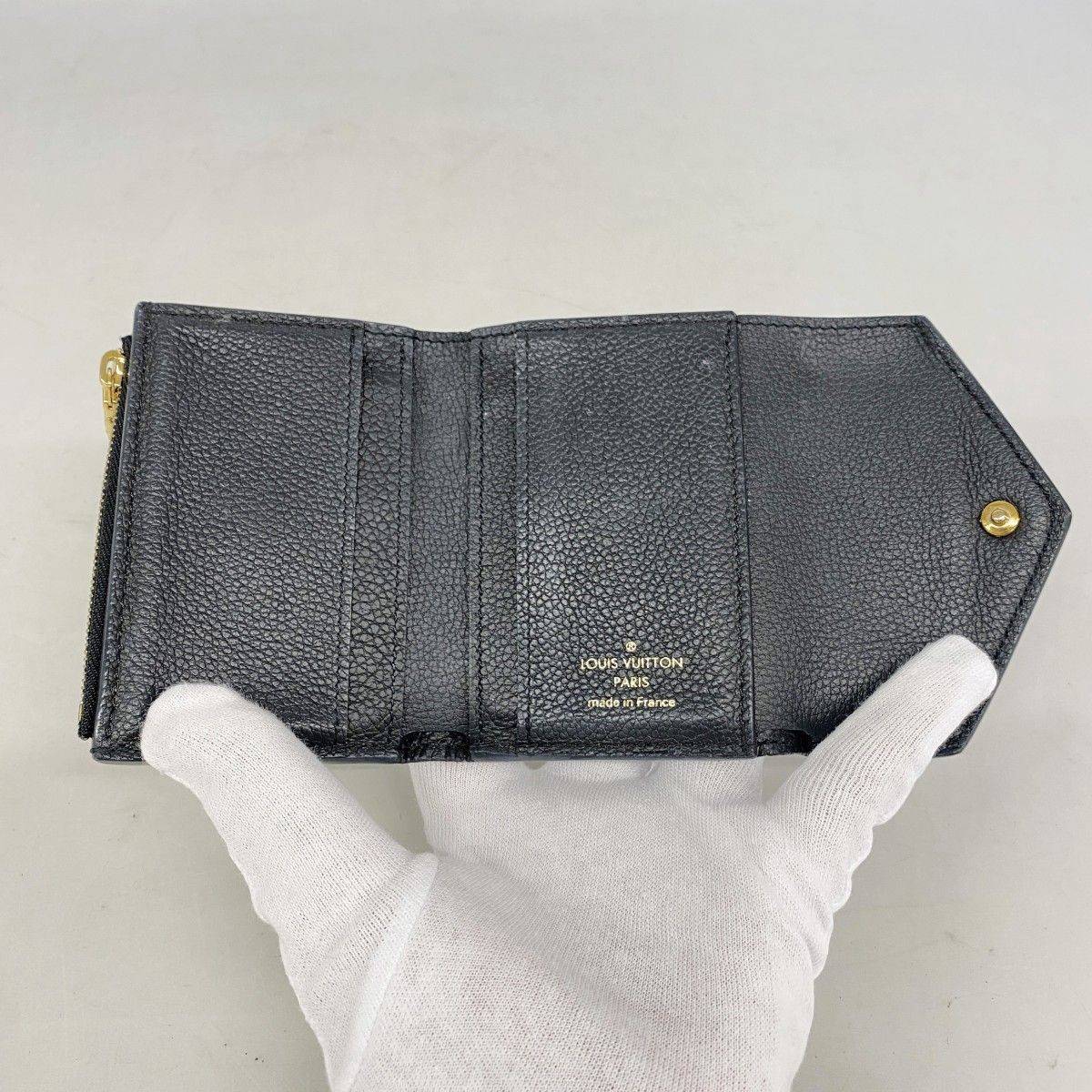 Louis Vuitton Trifold Wallet Monogram Empreinte Portefeuille Zoe Noir — view 3
