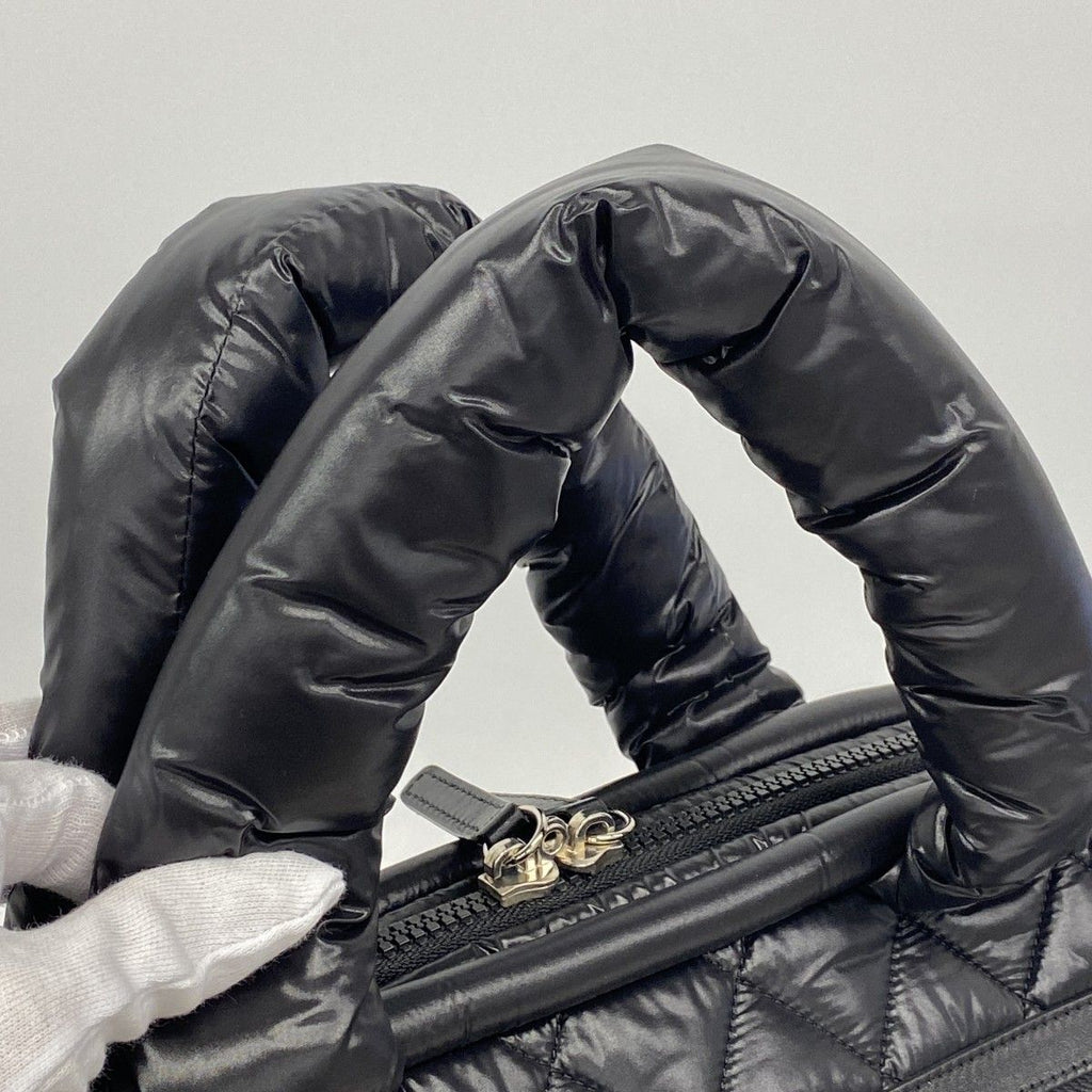 Chanel Handbag Coco Cocoon Nylon Black Silver — view 8