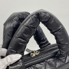 Chanel Handbag Coco Cocoon Nylon Black Silver — view 8