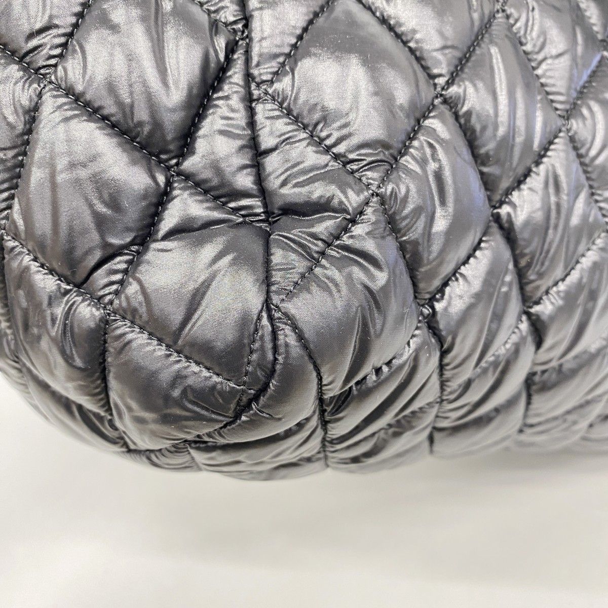 Chanel Handbag Coco Cocoon Nylon Black Silver — view 7