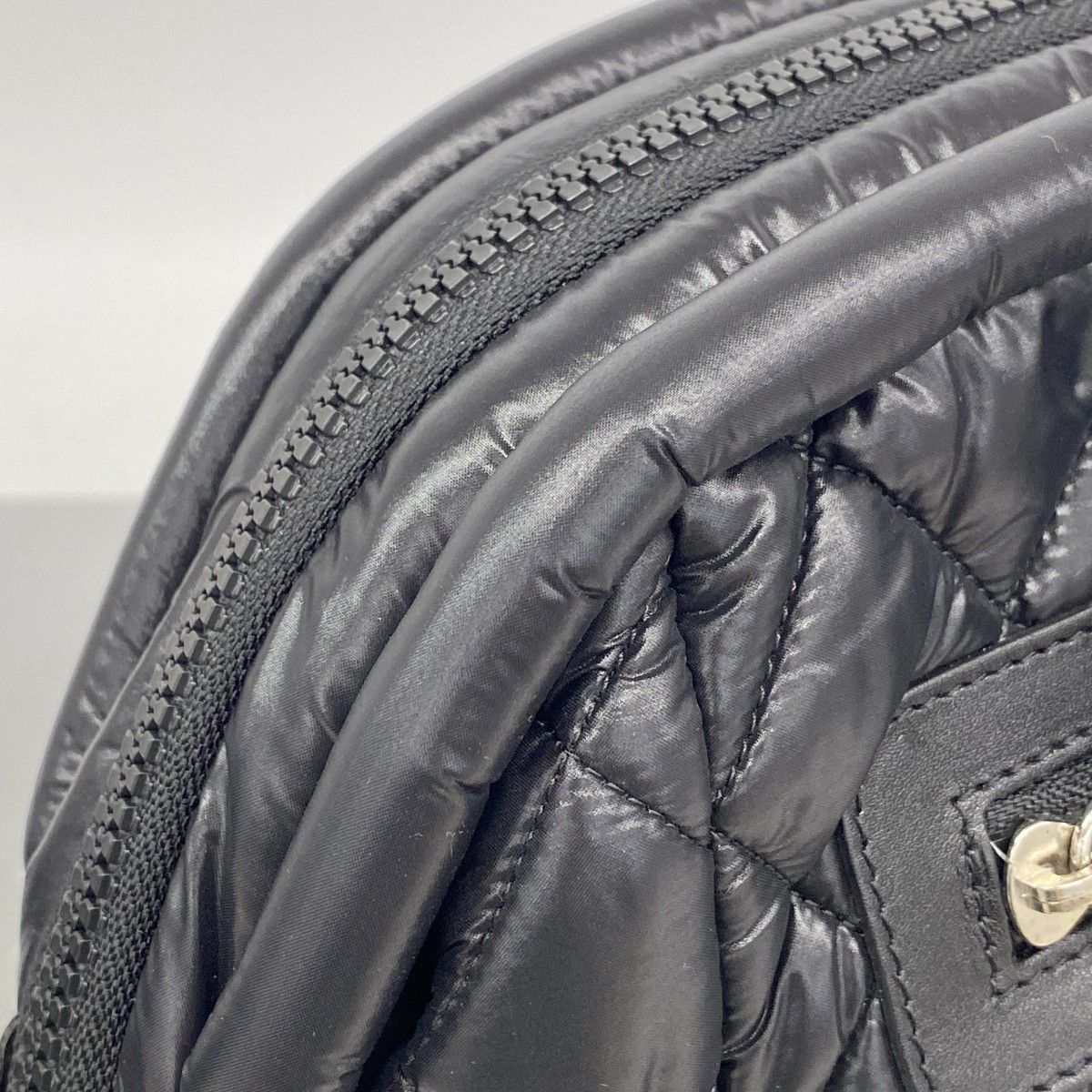Chanel Handbag Coco Cocoon Nylon Black Silver — view 6