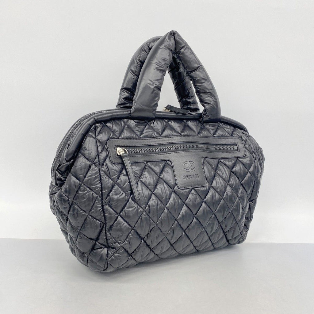 Chanel Handbag Coco Cocoon Nylon Black Silver — view 2