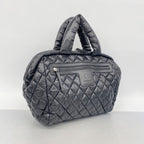 Chanel Handbag Coco Cocoon Nylon Black Silver — view 2