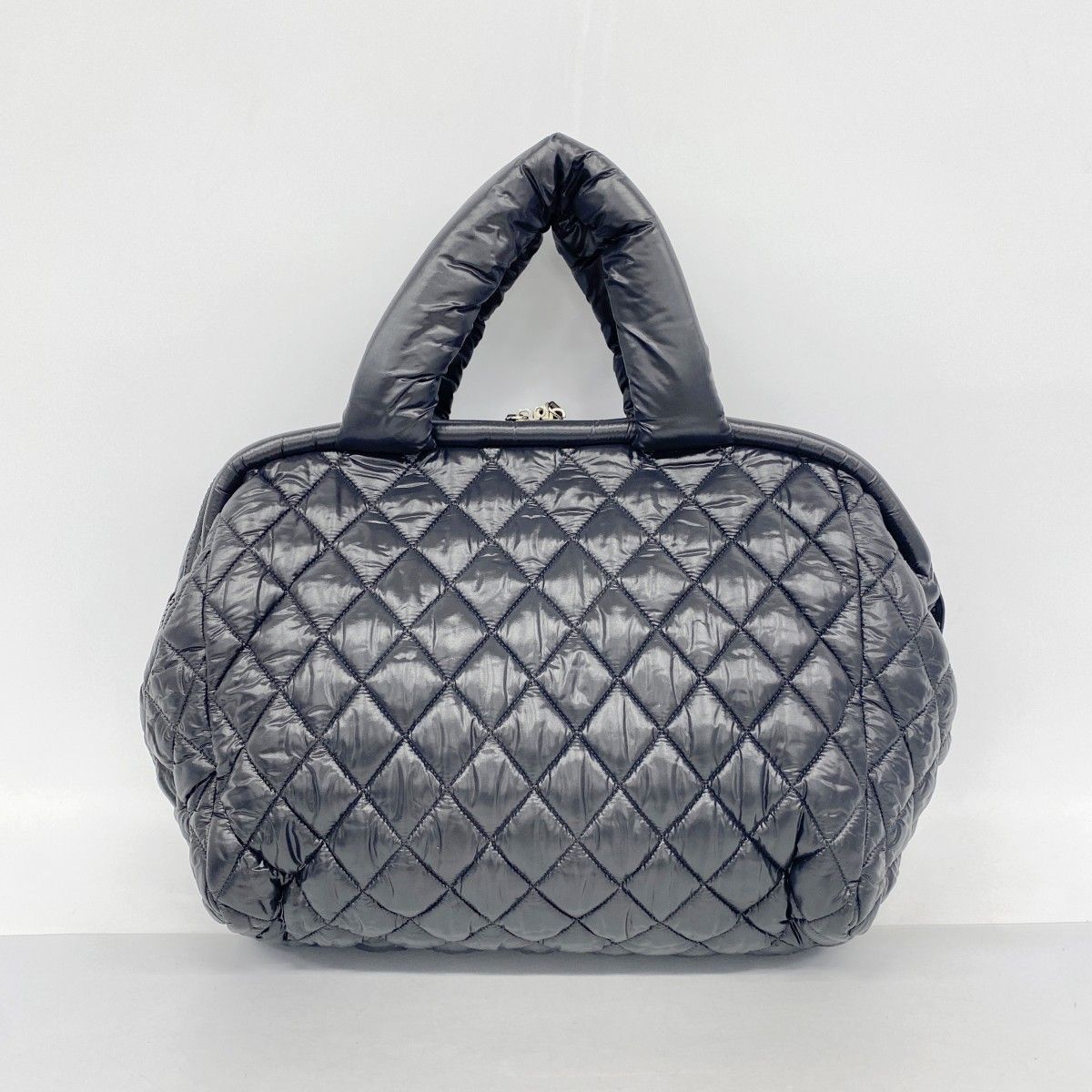 Chanel Handbag Coco Cocoon Nylon Black Silver — view 9