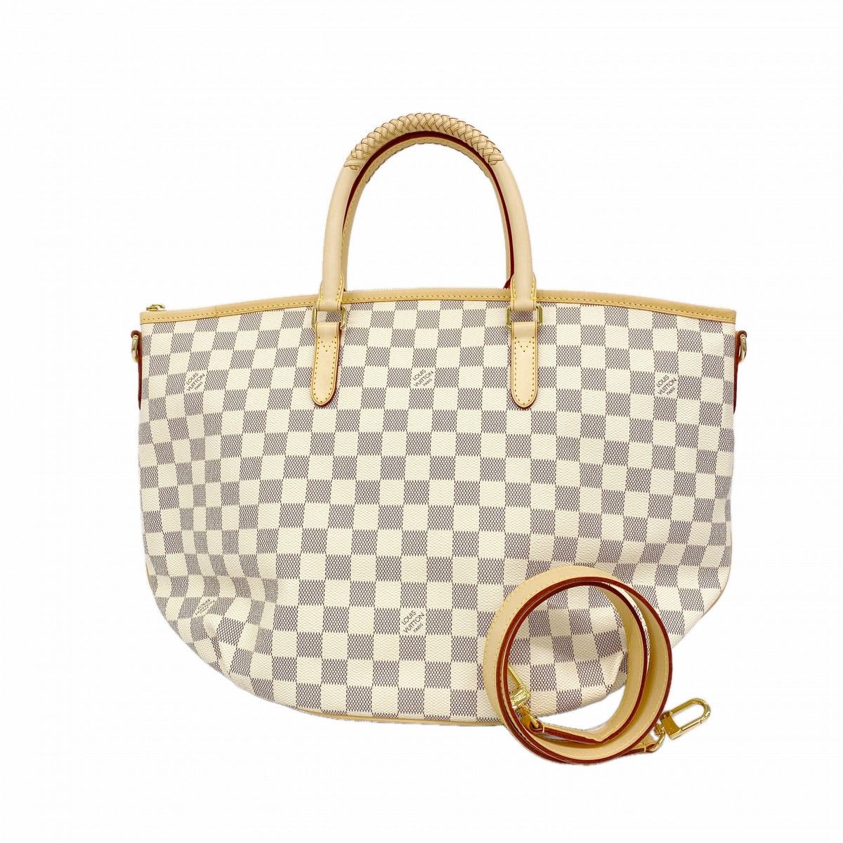 Louis Vuitton Handbag Damier Azur Riviera MM White 2-Way