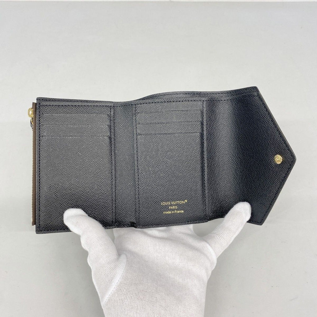 Louis Vuitton Trifold Wallet Monogram Reverse Portefeuille Victorine Brown — view 3