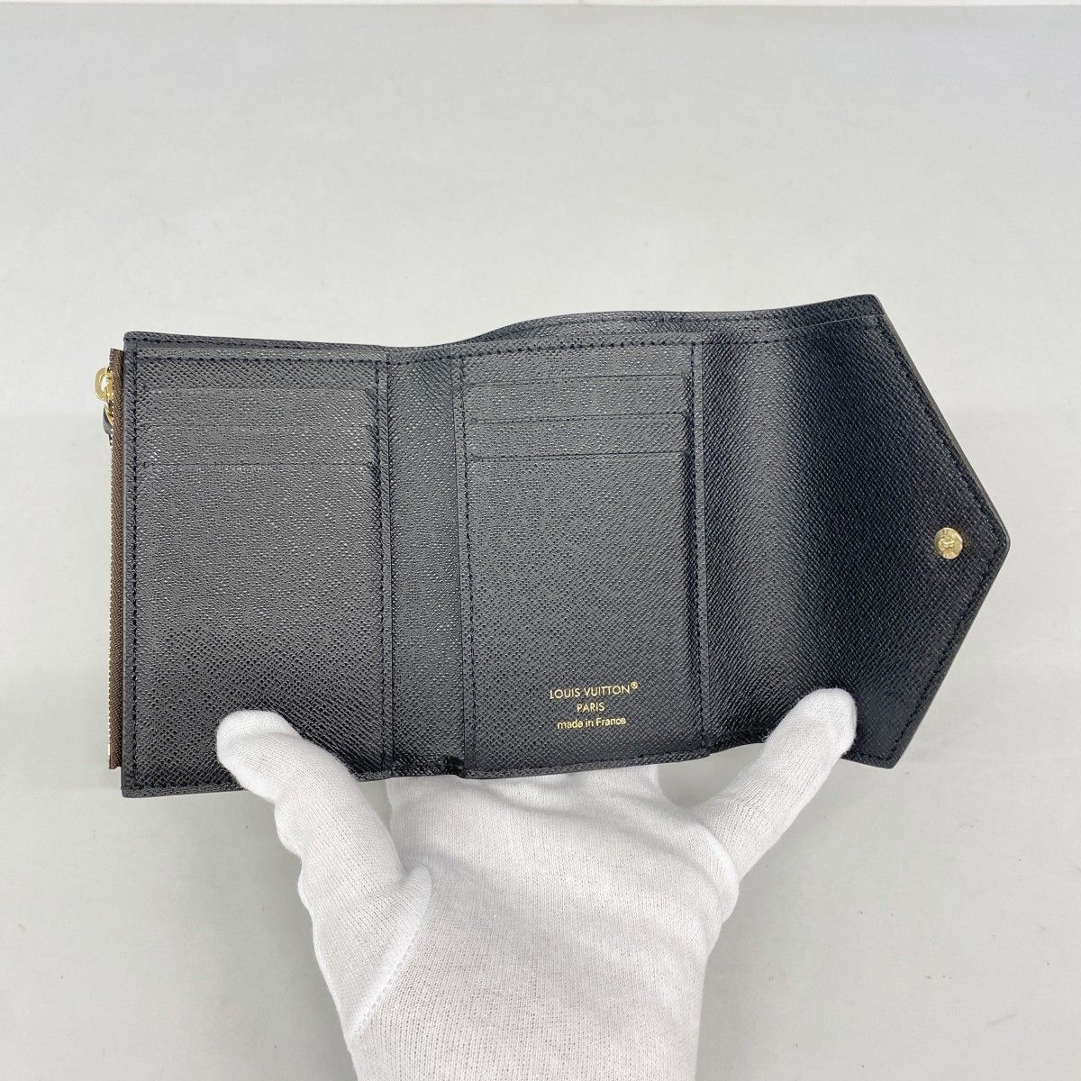 Louis Vuitton Trifold Wallet Monogram Reverse Portefeuille Victorine Brown — view 3