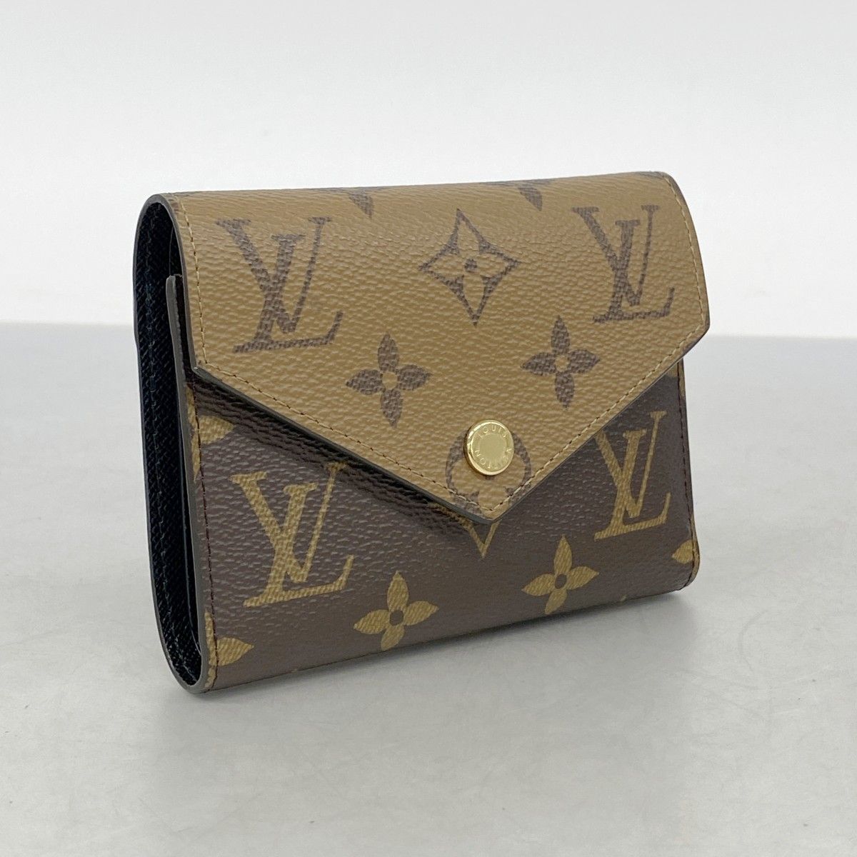Louis Vuitton Trifold Wallet Monogram Reverse Portefeuille Victorine Brown — view 2