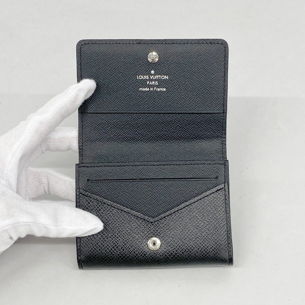 Louis Vuitton Card Case Taiga Envelope Business Holder NM Black — view 3
