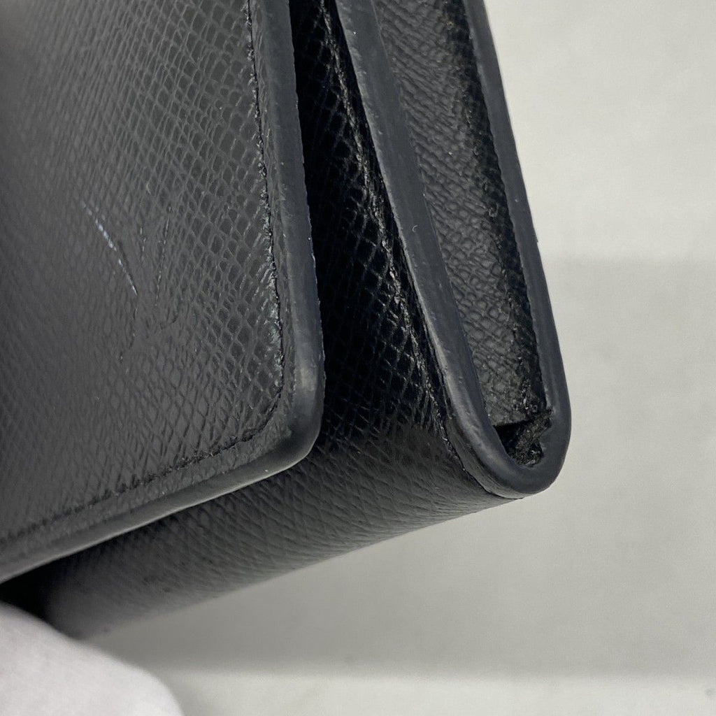 Louis Vuitton Card Case Taiga Envelope Business Holder NM Black — view 6