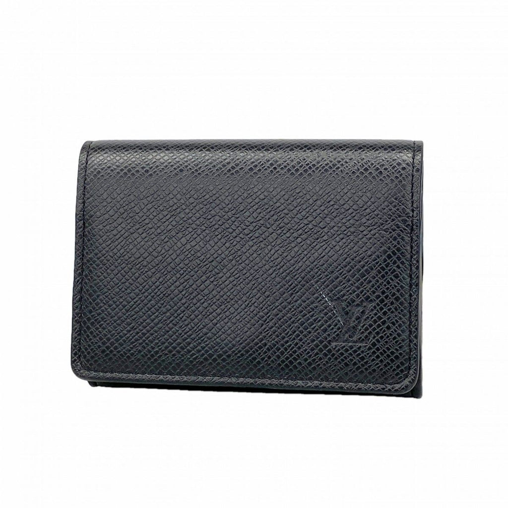 Louis Vuitton Card Case Taiga Envelope Business Holder NM Black