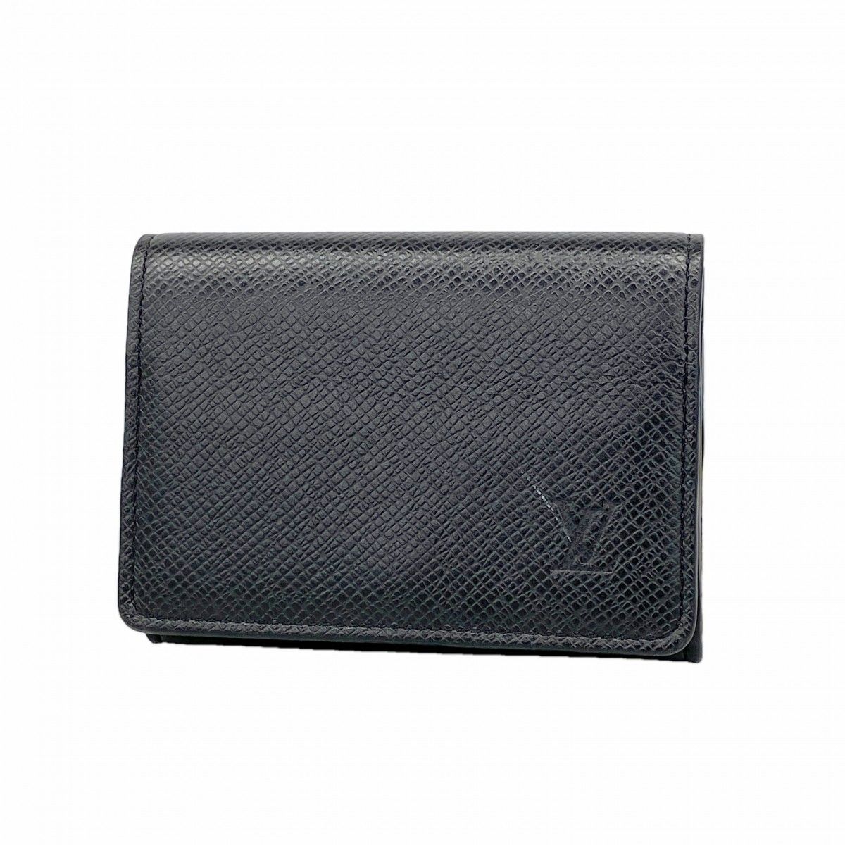 Louis Vuitton Card Case Taiga Envelope Business Holder NM Black