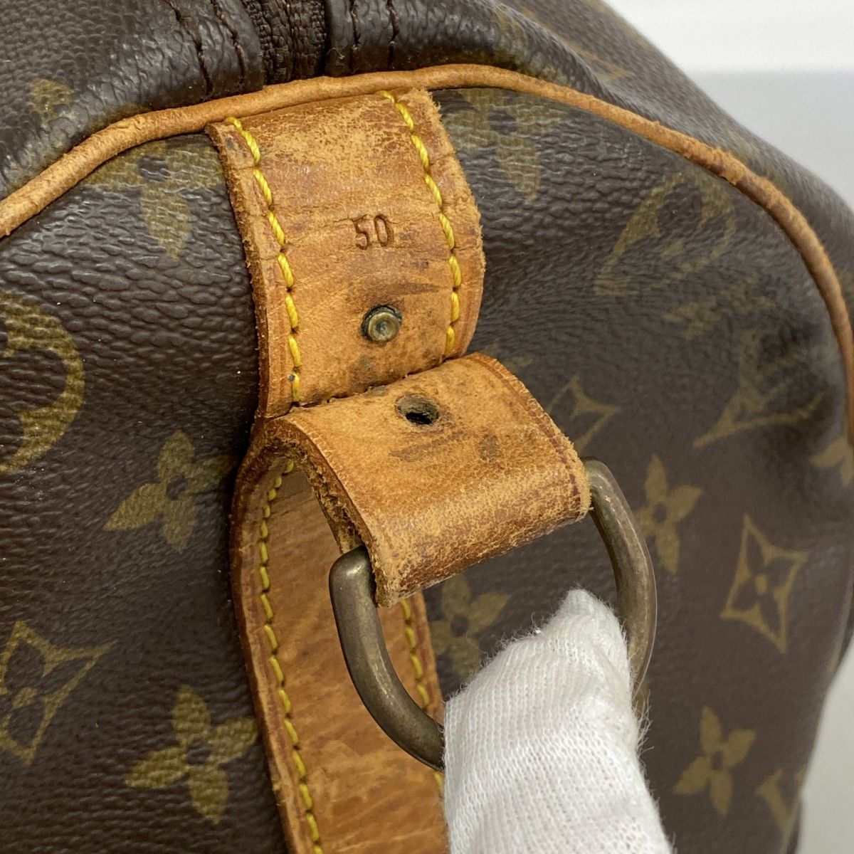 Louis Vuitton Boston Bag Monogram Keepall Bandouliere 50 Brown — view 6