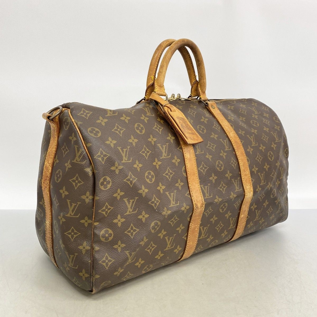 Louis Vuitton Boston Bag Monogram Keepall Bandouliere 50 Brown — view 2