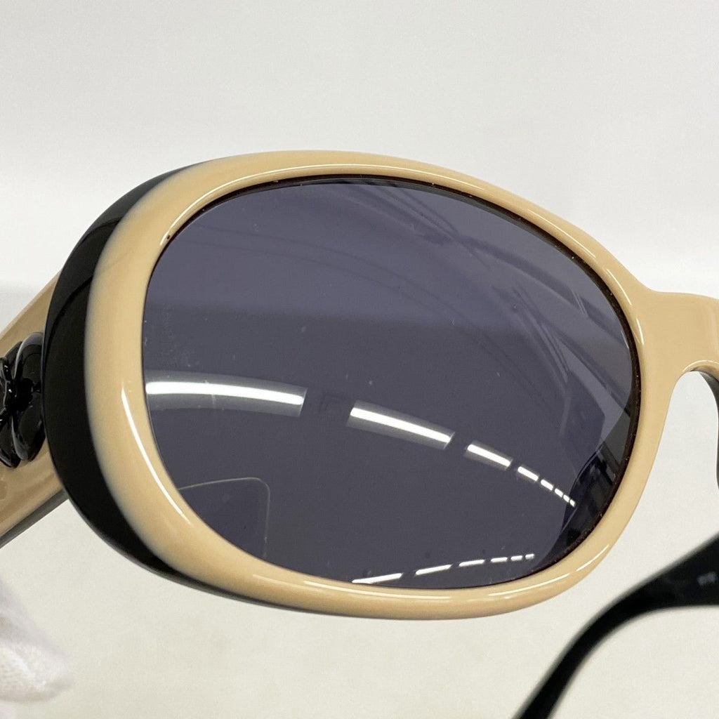 Chanel Sunglasses Camellia Acetate Beige Black Silver Eyewear — view 7