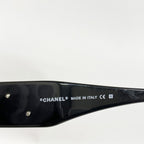 Chanel Sunglasses Camellia Acetate Beige Black Silver Eyewear — view 2