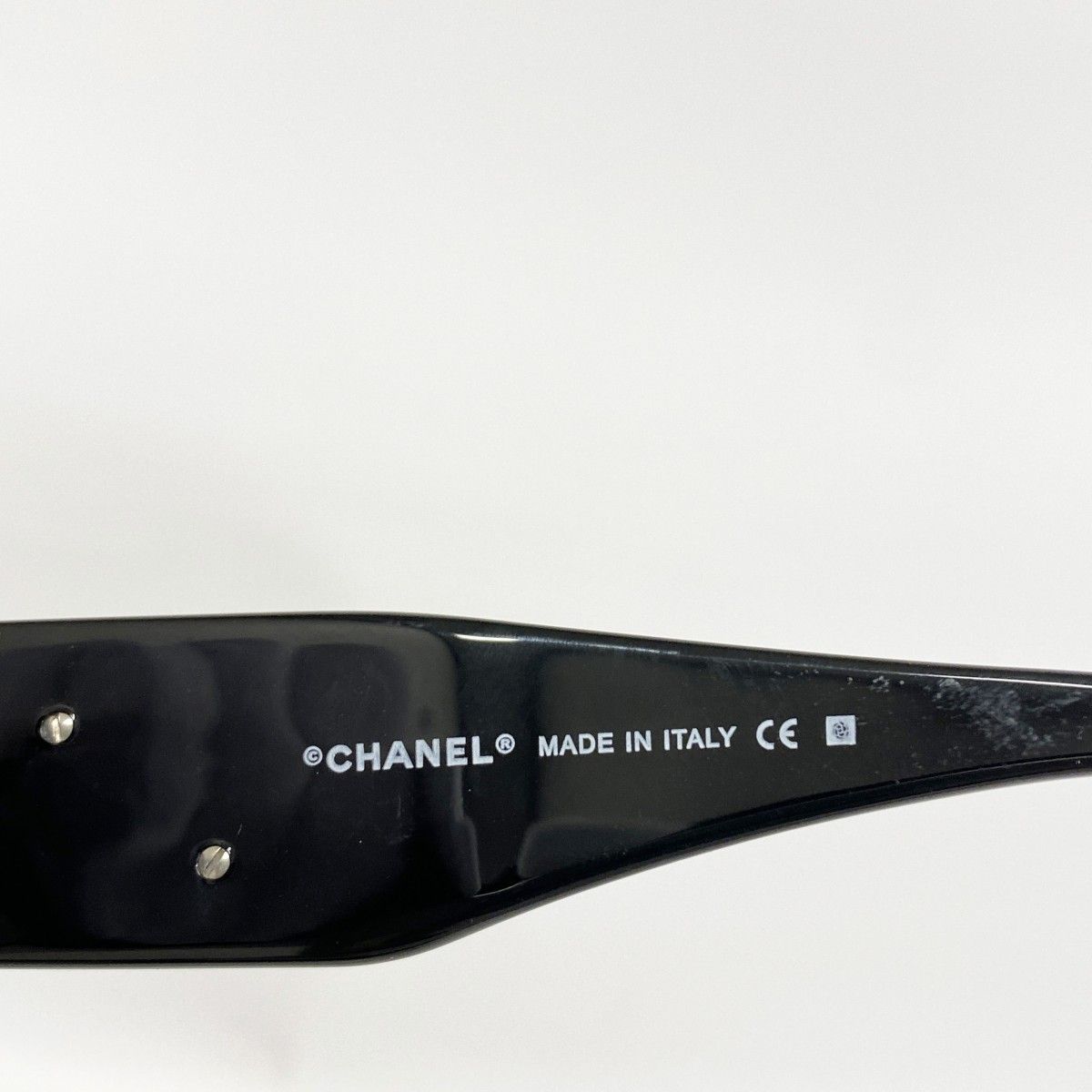 Chanel Sunglasses Camellia Acetate Beige Black Silver Eyewear — view 2
