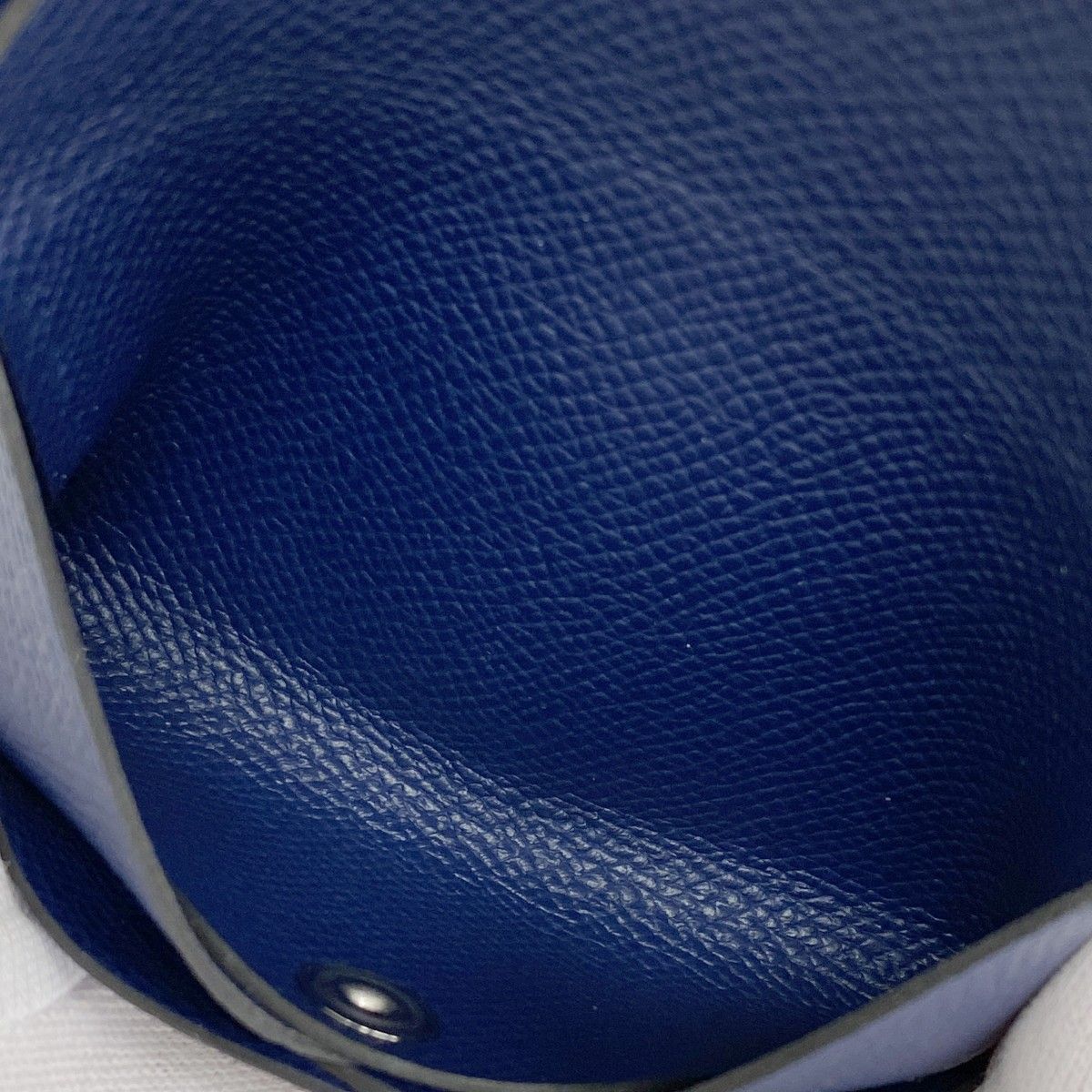 Hermes Card Case Calvi Duo Veau Epsom Blue Navy Silver — view 3