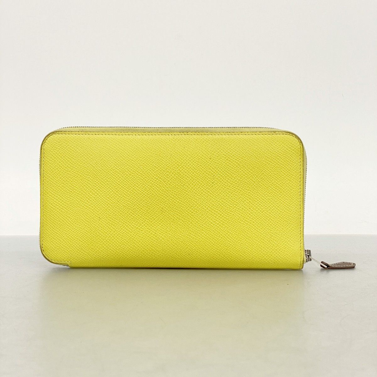 Hermes Wallet Azap Long Silk in Veau Lime Silver — view 8