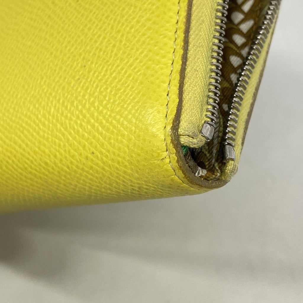 Hermes Wallet Azap Long Silk in Veau Lime Silver — view 6