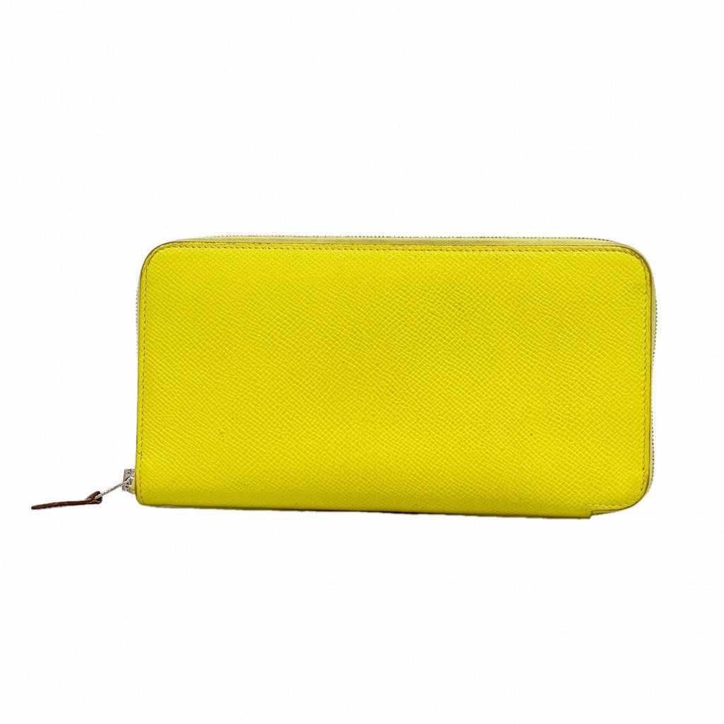 Hermes Wallet Azap Long Silk in Veau Lime Silver