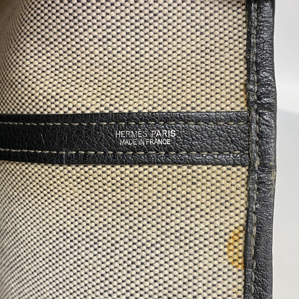 Hermes Tote Garden Party GM Toile Ash Black Silver — view 5