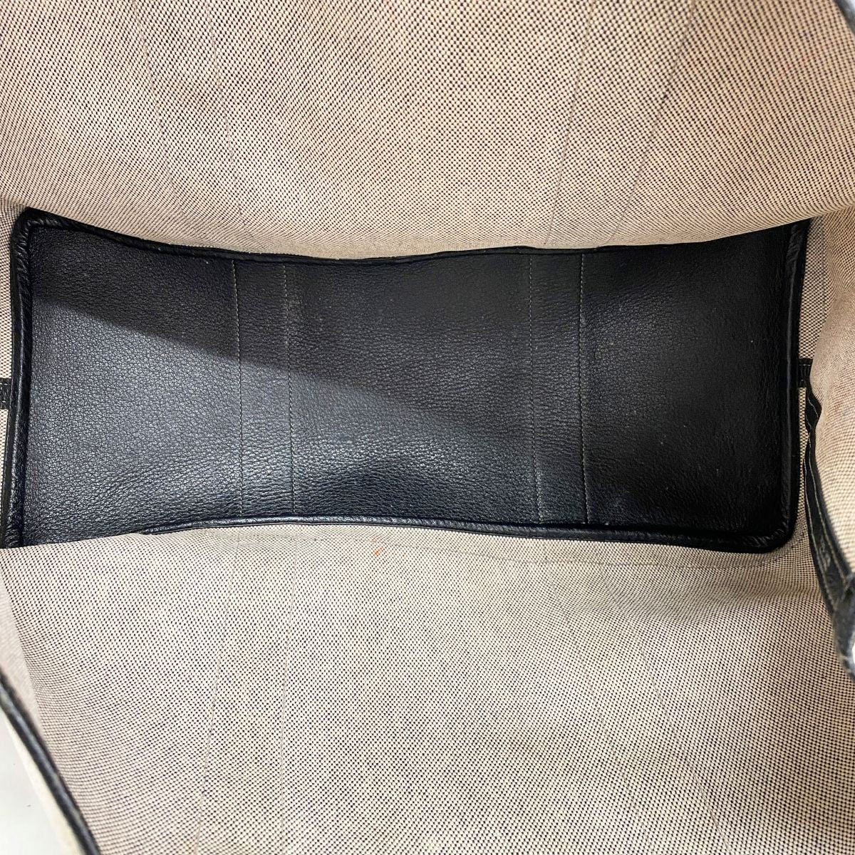 Hermes Tote Garden Party GM Toile Ash Black Silver — view 4