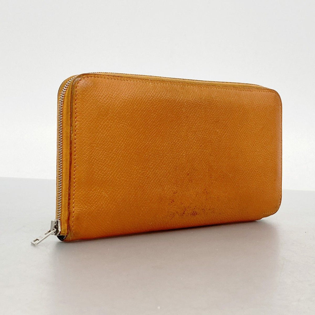 Hermes Wallet Azap Long Silk in Veau Capucines Silver — view 2