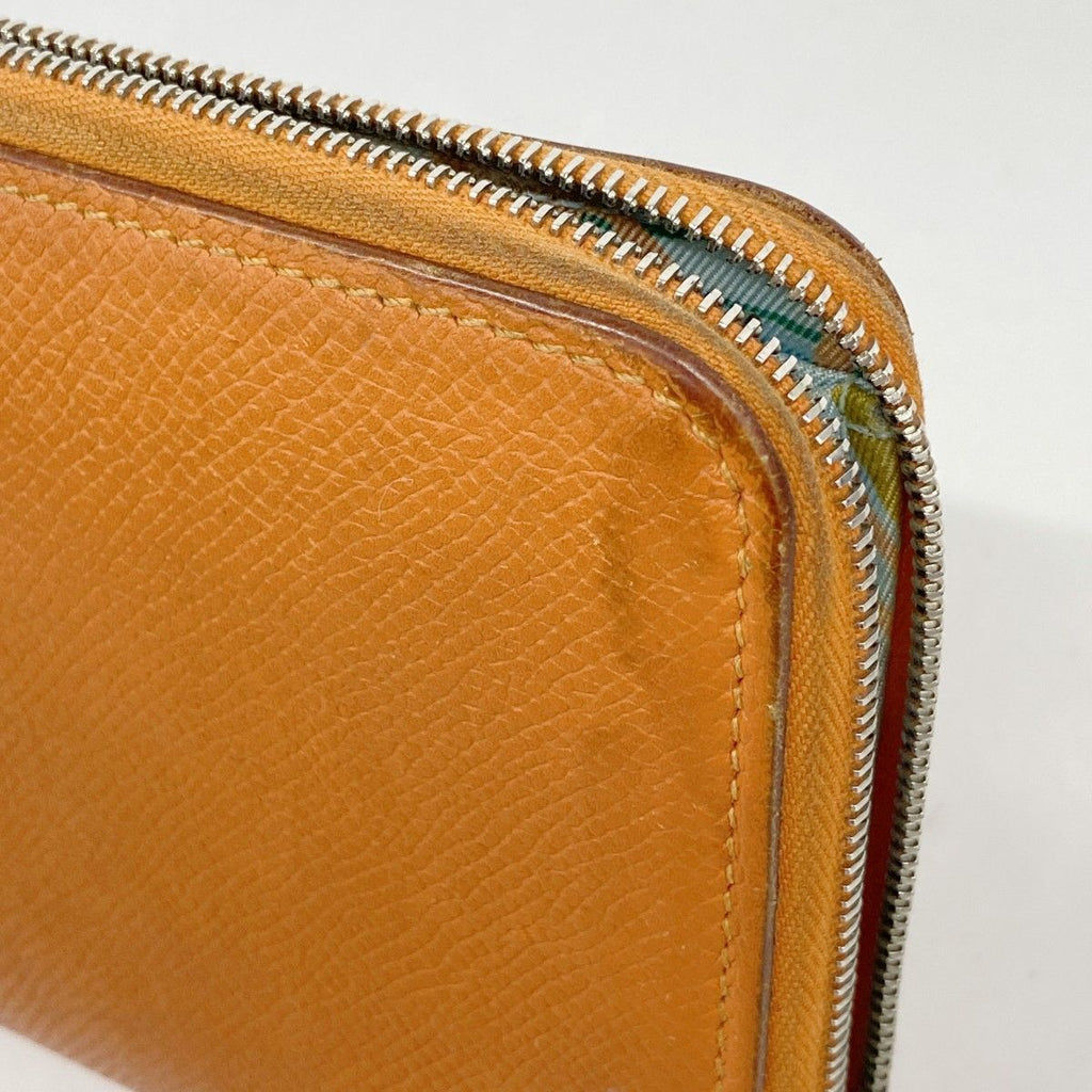 Hermes Wallet Azap Long Silk in Veau Capucines Silver — view 6