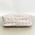 Chanel Shoulder Bag New Travel Nylon Pink Silver Champagne Gold — view 3