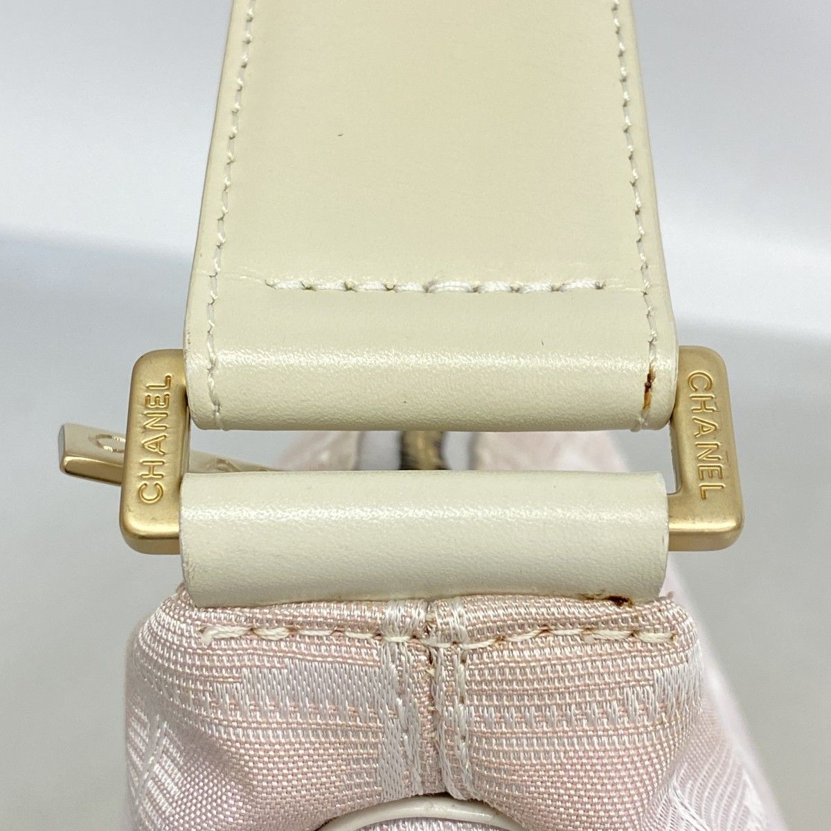 Chanel Shoulder Bag New Travel Nylon Pink Silver Champagne Gold — view 9