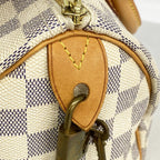 Louis Vuitton Handbag Damier Azur Speedy 25 White — view 8